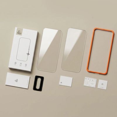 9. Tech-Protect Easy Set+ 2er-Pack gehärtetes Glas für das Display und gehärtetes Glas für die Linse für Samsung Galaxy A27 5G