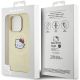 8. Hello Kitty Kitty Head MagSafe-Hülle aus Leder für iPhone 15 Pro Max – Gold