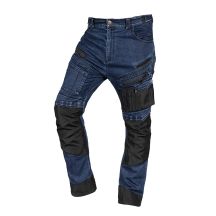Arbeitshose aus Denim, Oxford-Verstärkungen, marineblau, Größe M