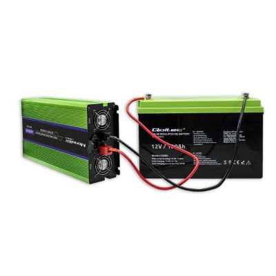 7. QOLTEC Monolith-Spannungswandler | Batterieladung | USV | 2000 W | 4000 W | 12 V auf 230 V | Reiner Sinus | LCD