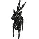 2. Rentier-Dekoration 60 cm 60 LEDs Schwarz