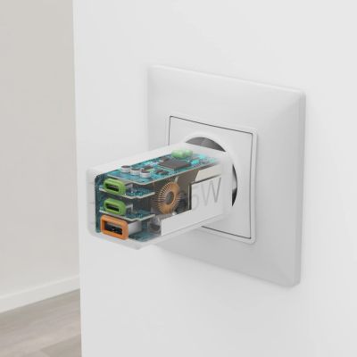7. Hama 00201996 Handy-Ladegerät für Smartphones, Weiß, Wechselstrom-Schnellladefunktion, intern/extern
