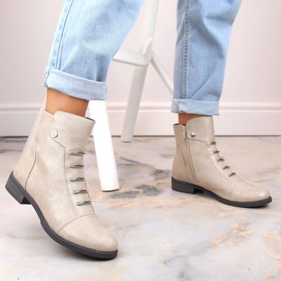 4. Jezzi W JEZ52K glänzende isolierte Stiefeletten