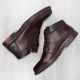 5. Rieker M RKR625 bequeme Lederstiefelette mit Wollfutter, braun