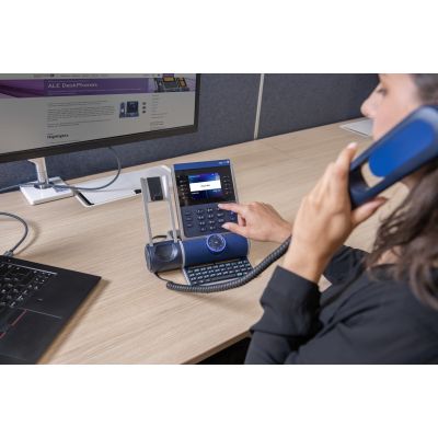 5. Alcatel-Lucent Enterprise ALE-300 VoIP-Telefon mit blauem LCD-Display