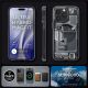 10. Spigen Ultra Hybrid Mag Case mit MagSafe für iPhone 15 Pro – Dunkelgrau (Zero One Pattern)