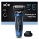 4. Braun 62-B1200s Series 6 Elektrorasierer, blau/schwarz