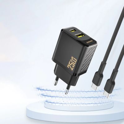 3. Dudao A26T GaN 25W USB-A, USB-C Ladegerät - Schwarz