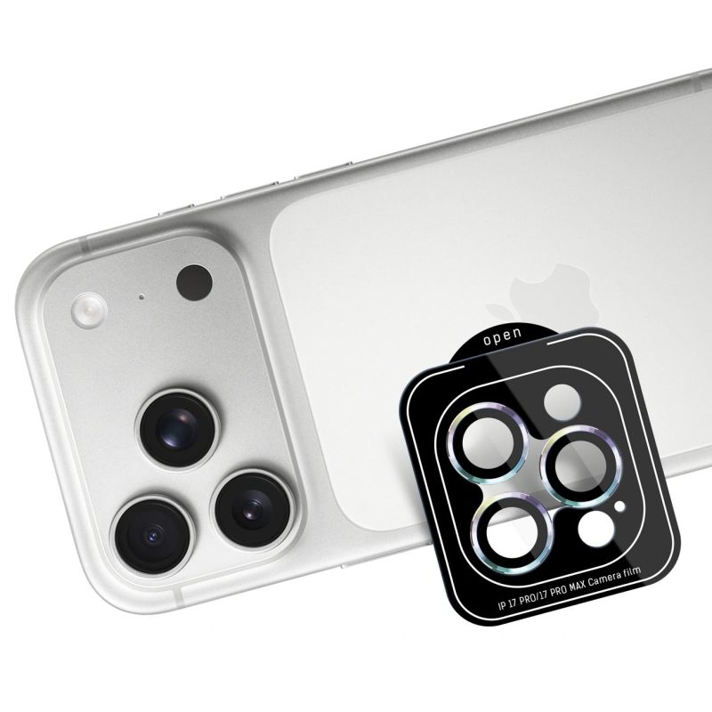 5. 3MK Lens Protection Pro Schwarzes gehärtetes Glas für iPhone 18 Pro / 18 Pro Max – Mehrfarbig