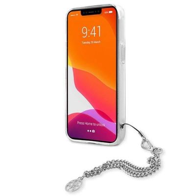 5. Guess GUHCP13SKPESI iPhone 13 mini 5,4" Silber/Silber Hardcase Peony Chain Collection