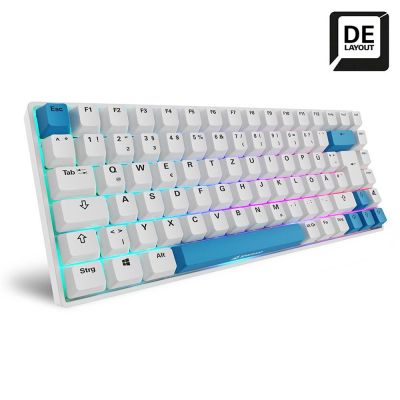 2. Sharkoon SKILLER SGK50 S3 PBT Gaming-Tastatur USB QWERTZ Deutsch Weiß