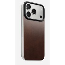 NOMAD Magnetische Lederrückseite - Magnetische Hülle für iPhone 18 Pro / 17 Pro, kompatibel mit MagSafe, Horween-Leder (rustikales Braun)