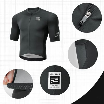 5. Rockbros 15220032001 ROAD TO SKY Herren-Radtrikot Kurzarm S - Schwarz