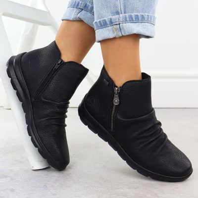 5. Damen-Lederboots, wasserdicht, schwarz – Rieker Z0056-00