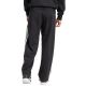 3. adidas Essentials Herren-Fleecehose mit drei Streifen, weitem Bein, Schwarz JM1770