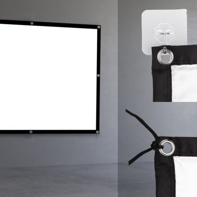 4. MACLEAN Projektionsleinwand, 120", 240 x 180 cm, 25 mm Rand, 4:3, Spannhaken MC-169