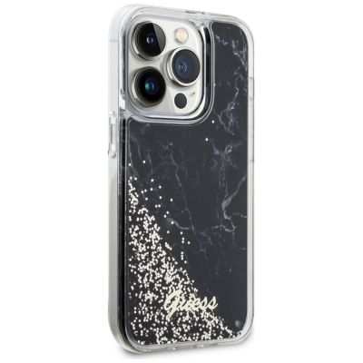 4. Guess GUHCP14LLCSGSGK iPhone 14 Pro 6,1" schwarz/schwarzes Hardcase Liquid Glitter Marble