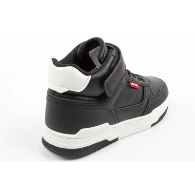 4. Levi's John SE schwarze knöchelhohe Kinder-Sportschuhe mit Klettverschluss