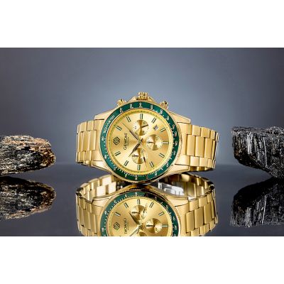 5. Giewont Herrenuhr Chronograph Saphir Gold Grün GW3520-B6