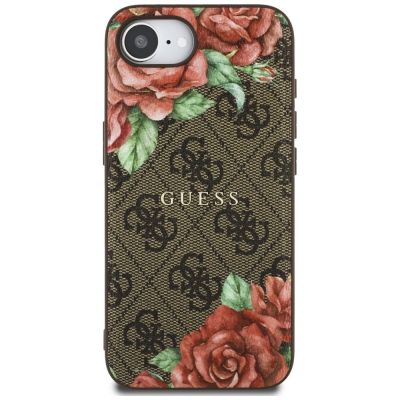 3. Guess 4G Flowers Print MagSafe Hülle für iPhone 16e - braun
