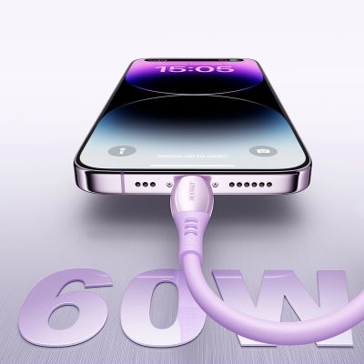 7. Joyroom S-A59 Vibrant Series 60W USB-C - USB-C-Kabel 1,2 m - Lila