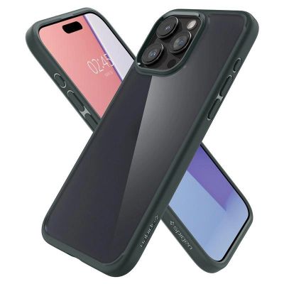 12. Spigen Ultra Hybrid-Hülle für iPhone 15 Pro Max – dunkelgrün