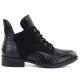 6. Damen-Ankle-Boots aus Lackleder, schwarz, Vinceza HX27-16524