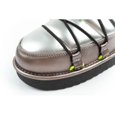 15. D.Franklin Damen Schneestiefel Winter Modische Isolierte Stiefeletten Silber