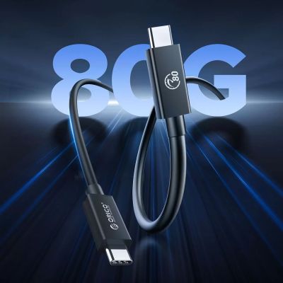 4. Orico USB4 Thunderbolt5 Kabel 80 Gbit/s 240 W USB-C auf USB-C 2 m - Schwarz