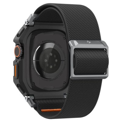 2. Spigen Lite Fit Pro Armband + Displayschutzfolie aus gehärtetem Glas für Apple Watch Ultra 49 mm – Schwarz
