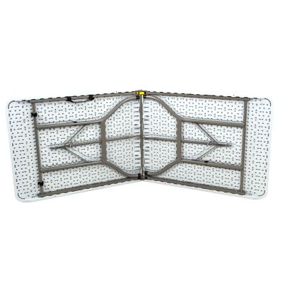 14. Cateringtisch, zusammenklappbar in einem Koffer, 180 x 70 cm, max. 100 kg, weiß