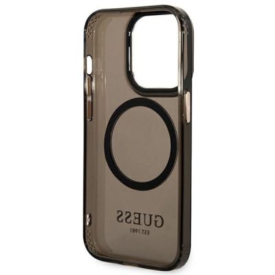 7. Guess GUHMP14XHTCMK iPhone 14 Pro Max 6,7" schwarz/schwarzes Hartschalenetui Gold Outline Translucent MagSafe