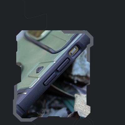 13. Nillkin CamShield Armor Pro Case iPhone 14 Plus gepanzerte Abdeckung mit Kameraabdeckungsringständer blau