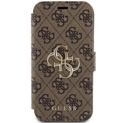 3. Guess 4G Hülle mit großem Metalllogo für iPhone 13 / 14 / 15 - Braun
