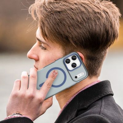 7. Magnetische Schleifhülle für iPhone 17 Pro Max, kompatibel mit MagSafe – Mattblau