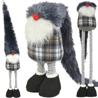 7. Dekorativer Gartenzwerg auf Teleskopen 38-88 cm, grau