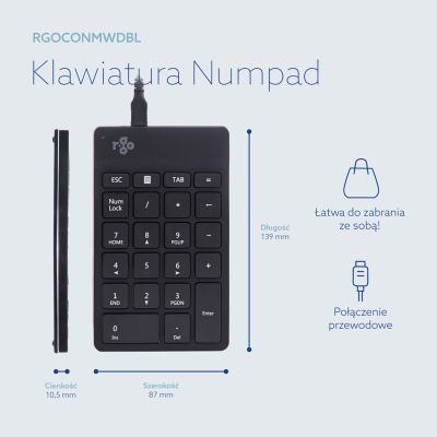 10. R-Go Tools Numpad Break USB juodas
