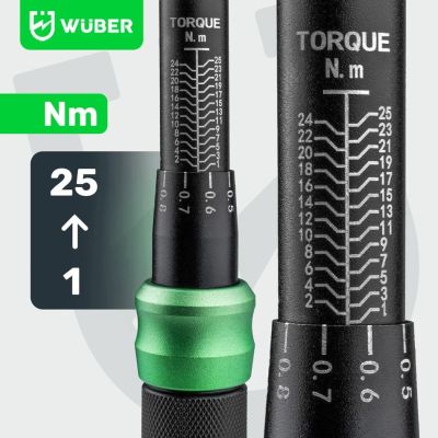 10. Drehmomentschlüssel 1/4" 1–25 Nm WUBER