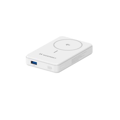 5. Powerbank Wozinsky WLWP-10KA0Y3WS 22,5W PD Qi2 10000 mAh, mit Ständer, 1x USB-A, 1x USB-C - weiß