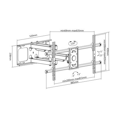 7. Equip Sienu laikiklis 650324 TV-Halterung 37'-90''