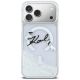 3. Karl Lagerfeld Flüssigglitzer-MagSafe-Hülle mit Karl-Schriftzug-Logo für iPhone 17 Pro Max – Transparent