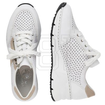 18. Rieker W N6304-80 weiße Lederkeilschuhe