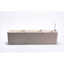 URBALIVE BERBERIS Rechteckiger Selbstbewässerungs-Pflanzkübel 80 x 20 cm, Hellgrau