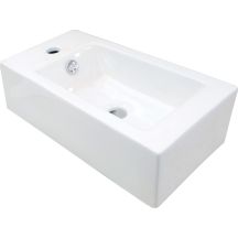 Keramik-Aufsatzwaschbecken, links