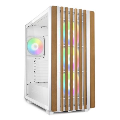 5. Sharkoon Rebel C70G RGB ATX-Gehäuse, 1x Glas, Weiß