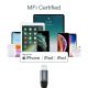 4. Choetech IP0039 USB-C/ Lightning MFi-Kabel, 1,2 m lang – Schwarz