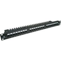 ALANTEC Patchpanel UTP Cat.6, 24 LSA-Ports mit 1HE-Einschub