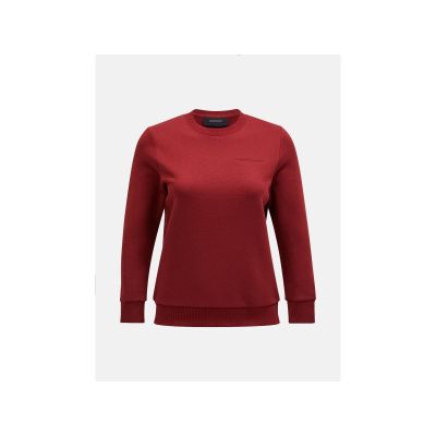 5. Peak Performance W Original Small Logo Crew Burgunder Sweatshirt