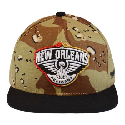 2. Mitchell & Ness NBA New Orleans Pelicans Choco Camo Cap - HHSS1101-NOPYYPPPCAMO