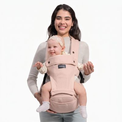Momcozy Babytrage HC002 | Babytrage mit Hüftsitz | Rosa